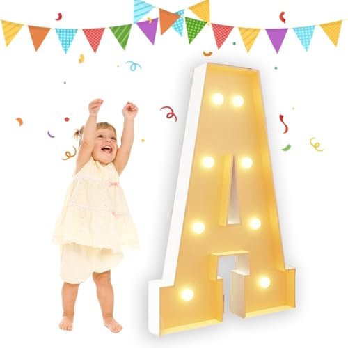 Lettres de chapiteau de 0,9 m - Grands chiffres pour décoration de fête, mariage, anniversaire, vacances, décoration de fête - Panneau en mousse prédécoupé - Lettre A
