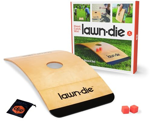 Lawn Die Toss Game, 2 Boards, 4 Dice, Rules, Portable Outdoor Game