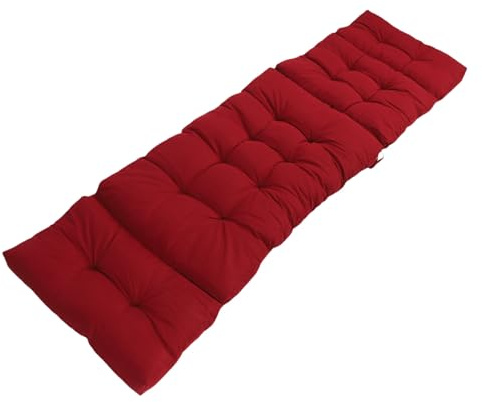 Pilipane Coussin pour chaise longue d'intérieur et d'extérieur avec nœuds, résistant aux éclaboussures, doux et confortable, remplacement de coussin pour fauteuil de terrasse, piscine, jardin, 200 x
