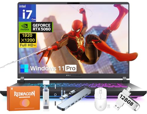 ASUS ROG Strix G16 2025 Gaming Laptop, Intel i7-14650HX, NVIDIA RTX 5060 (Beats 4070), 16 FHD+ 165Hz/3ms Display, 64GB DDR5, 4TB Gen 4 SSD, Windows 11 Pro, Wi-Fi 7, Backlit Keyboard, ROG Cooling