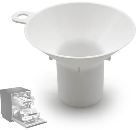 Embudo de sal para lavavajillas Bosch y sal, para lavavajillas Siemens, Bosch, Neff, embudo para sal de lavavajillas, rellenado limpio sin derrames