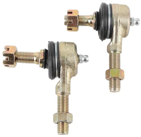 Keenso Kit de Extremo de Barra de Acoplamiento M10, Rótula de Aleación de Acero, Rótula de Extremo de Barra de Acoplamiento, 10 Mm, 10 Mm, con Guardapolvo y Tuercas para 50, 300, ATV, Go Kart,