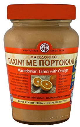 Pasta de sésamo Tahini con naranja de Macedonia (350g) Pasta de sésamo Pasta de sésamo crema marrón Taxini