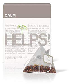 HELPS INFUSIONES - Infusión Relajante Con Rooibos, Melissa, Tila Y Flores De Azahar. Té Relax En Pirámides Contra La Ansiedad. Helps Calm. Caja De 10 Pirámides.