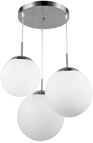 GLOBO Design Decken Lampe Wohn Ess Zimmer Glas Kugel Hänge Pendel Leuchte satiniert 1581-3
