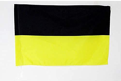 AZ FLAG Drapeau Kachoubes de Pologne 90x60 cm Polyester 100D Fourreau | Usage intérieur et extérieur Drapeau décoratif Cachoube polonais Kaszubi coutures doubles et bords renforcés