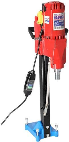 Kernbohrmaschine, Betonbohrgerät, DEDRA DED7622, 2500 W, Durchmesser 80-205 mm, Kernbohrständer, für stoßfreies Nassbohren von Löchern mit Diamantbohrkronen, universeller Bohrkronenanschluss 1¼''