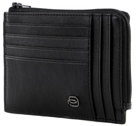 PIQUADRO – Portamonete in pelle di alta qualità – Colore Nero – Unisex elegante e compatto