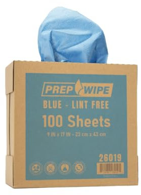 Prep Wipe Fusselfreie Reinigungstücher, 22,9 x 43,2 cm, Blau, 100 Stück