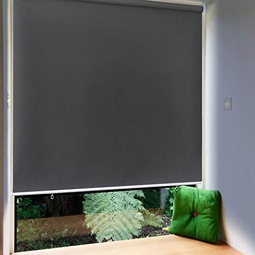 Froadp 100x240cm Stores Enrouleurs Extérieur à Opaque Enrouleur Fonction Thermique Réfléchissante Occultant dans différentes Tailles et Couleurs pour Fenêtres et Portes(Anthracite)