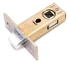 TOOLSTAR Türriegel aus Edelstahl, röhrenförmig, flach, 30 mm, Dornmaß, Badezimmer- und Blinkerriegel für Hebelgriff ohne Schrauben