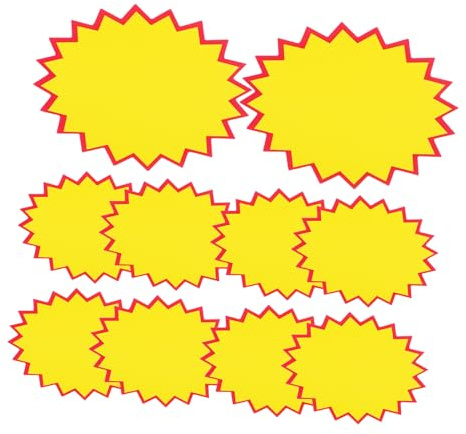 TOYANDONA 100pcs 11x6cm etiqueta de precio publicidad etiqueta de papel etiqueta de choque precio especial supermercado