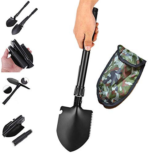 GMtes Attrezzi da Giardino Mini-Militare Portatile Pieghevole Pala di Sopravvivenza di Emergenza della Forcella cazzuola per Campeggio Esterno Tool - 2 Pezzi