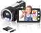 Vmotal Videocamera Videocamera GDV8162 Videocamera digitale ricaricabile FHD 1080P 24MP Schermo ruotabile LCD 270°, videocamera per Bambini/Adolescenti/Studenti/Principianti/Anziani