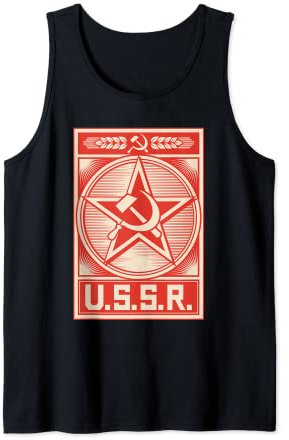 USSR UDSSR Sowjetunion Flagge Hammer Sichel Stern Russland Tank Top