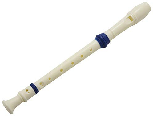 Studenten aus Kunststoff, 8 Löcher, Sopran-Flöte, Beige, Blau, W Reinigungsstab