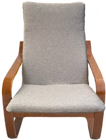 Dorian Home Fodera Cuscino Per Poltrona Poang In Maglia Tecnica Elasticizzata - Rivestimento Pratico Da Montare, Lavabile In Lavatrice, No Stiro (Grigio Melange)