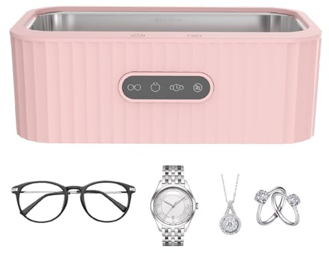 Ultraschallreiniger 47000Hz, Reiniger Ultraschallgerät Ultraschallreinigungsgerät Ultrasonic Cleaner 400ml für Brillen Uhren Schmuck Ringe Halsketten Make-up-Pinsel