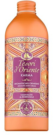 Tesori d'Oriente Bain de crème « Karma » - 500 ml - Bain aromatique avec fleur de Nashi et bois de cèdre - Expérience de spa pour la maison, rituels de bien-être pour le corps et les sens