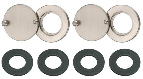 PATIKIL 5/8 Peephole Cover,Rotating Door Viewer Peephole Privacy Cover with Self-Adhesive Tool for Home Apartment Hotel Security,Brushed Nickel 2pcs
