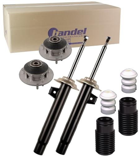 2 Gas Stoßdämpfer-Satz + Domlager + Protection Kit vorne