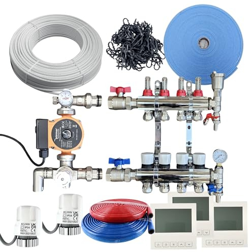 Wärmer System 45-50Sqm Water Underfloor Heating Kit 3 Room