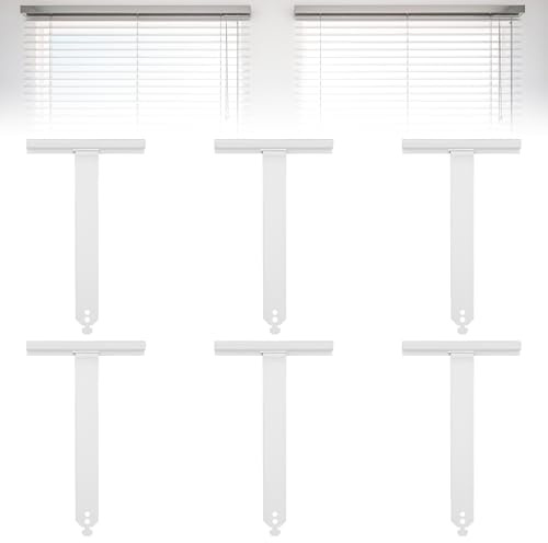 6 Pezzi Ganci Tapparelle, 150mm Ganci per Tapparelle Avvolgibili di Alluminio in Acciaio Inox, Molla di Sospensione Tapparelle Bianco, Fissaggio Tapparelle per Profili di Tapparelle