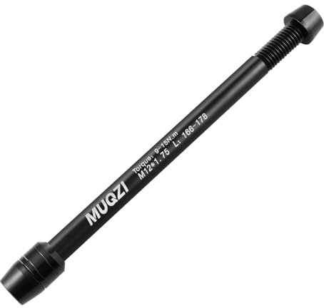 MUQZI Fahrrad Rollentrainer Steckachse M12 x 1,75 Thru Axle Steckachse 166-178mm Adapter für Indoor Hinterradaufsatz Trainer