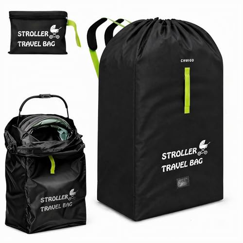Borsa da viaggio extra large per passeggino, nera, ideale per passeggino e carrozzina, borsa da viaggio impermeabile