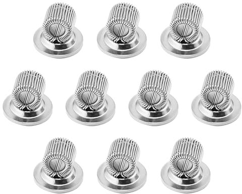 Vidsmow 10er-Set Stifthalter Clips, Silber, Manganstahl, Selbstklebend, Organizer für Kühlschrank, Whiteboard und Bulletin Board