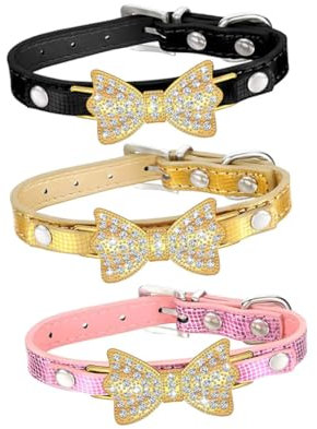 TOYANDONA 3stücke Teiliges Pu Bowknot Haustierhalsband Verstellbar Mischfarben Für Hunde Und Katzen Für Fotoshootings Langlebig Und
