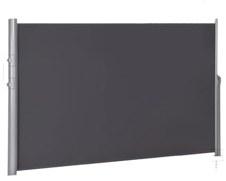 IUVYTA Toldo retráctil Plegable Lateral for Patio de 118,5 x 63 con Divisor de privacidad para Vallas y barandillas
