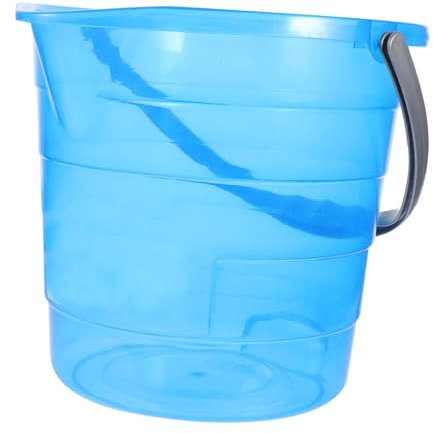 VERDANVERSE Cubo De Plástico con Asa 12l Cubo De Agua Portátil Resistente para Hogar y Dormitorios Uso Múltiple Limpieza Lavado