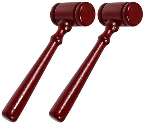 NihaoWXM Mazo Juez Martillo de Juez, mazo de Madera, Mini subasta, Accesorios sólidos, 2 uds. para Juez, subasta