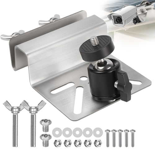 1 Soporte Camara Vigilancia Juego,con Soporte Camara de Acero y Cabezal Basculante Negro, Compatible con Tornillos de 1/4 Pulgadas. Adecuado para la Cámaras para Eufy y Paneles Solares para Arlo