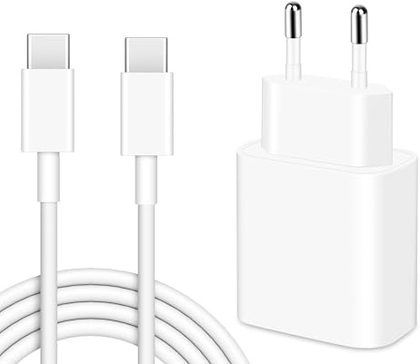 Chargeur Rapide 20W Compatible avec Google Pixel 9 9Pro XL/ 8 8a/ 7 7a/ 6 6a/5 5a/4 4a 4 XL/3 3a XL/iPhone,Aptateur Secteur Type C, Bloc Charger USB C avec Câble 1M