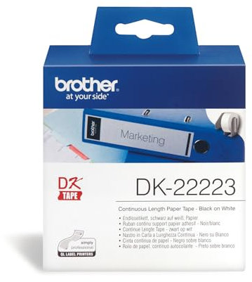 Brother Endlos-Etiketten Papier, weiß, 50mm breit, 30,48m lang