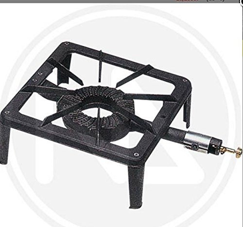 FORNELLONE NERO A --- GAS BOMBOLA -- CM 40 X 40 SMALTATO FORNELLO