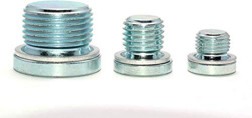 Verschlussschrauben mit Feingewinde und Aluminiumdichtung DIN 908 Stahl galv. verzinkt Blindstopfen in Verzinktem Stahl 5 Stück M20x1.5