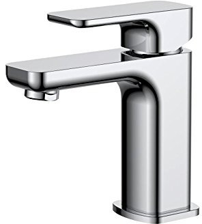 Aqua Bagno | Waschtischarmatur Einhebelmischer in Chrom-Optik, Wasserhahn Bad ohne Ablaufgarnitur, Waschbecken Armatur