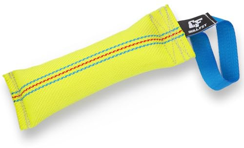 Bull Fit Beisswurst für Hunde, 25 cm mit Handschlaufe - Sehr Robustes Hundespielzeug zum Training, Tauziehen und Zerrspiele mit Hund - Aus hochwertigem Feuerwehrschlauch handgefertigt, Schwimmfähig