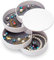 HengLiSam Organisateur de Bijoux, Petite Boîte à Bijoux Boucle D'oreille Support pour Femmes, Bijoux Boîte de Rangement 5 Couches Rotatif Bijoux Accessoires Plateau de Rangement Avec Couvercle (Blanc)