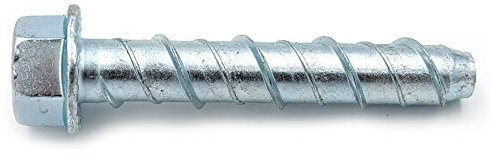 CONFAST LDC123 1/2 x 3 Zinc Plated Large Diameter Concrete Screw for Anchoring to Masonry, Brick or Block (25 per Box)