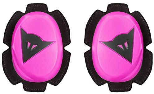 Dainese - Pista Knee Slider, Polyurethan-Motorradknie, Motorrad-Knieschoner, Gleichmäßiger Kontakt mit Piste und Asphalt, Motorrad-Schieber mit Klettverschluss, Fuchsie/Schwarz