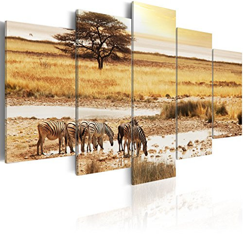 B&D XXL - Akustikbild 225x112 cm Bilder mit Akustikschaumstoff Hochleistungsschallabsorber Schallschutz Leinwandbild XXL 5 tlg Wandbild 030213-18