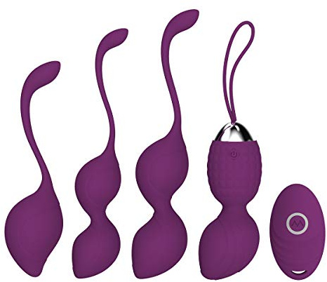 Kegel Exercise Balls Weights, Premium Ben Wa Ball Tightening & Strengthen Bladder Control Trainer Pelvic Floor Exerciser for Beginners & Advanced - Doctor Recommended (Purple)