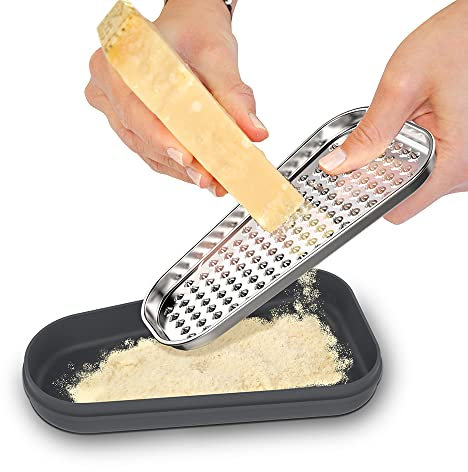 CCOA 3 in 1 Parmesan Box, Grater Included, Grate, Pour and Preserve Your Parmesan, Gold