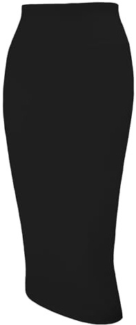 Tapata Women's Office Work Pencil Skirt Stretch High Waist Below Knee Bodycon for Business Casual, Black, XX-Large
