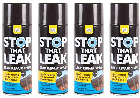 PNJB, 151 Stop That Leak Repair Leak Repair Spray, Stop the Leak Sealer Spray Waterproof Sealant for Pipe Leaks, Cracks Instant Solution, 400ml (4 Pcs)