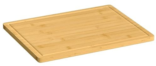 vidaXL Schneidebrett, Küchenbrett zum Schneiden von Käse Brot Fleisch, Servierbrett für Küche, Käsebrett Brotschneidebrett Vorspeisenplatte, Bambus